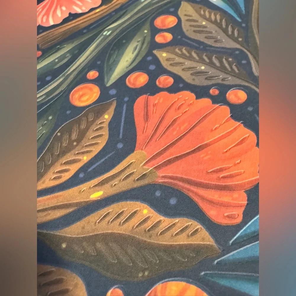 Denik Nightsky Floral Debossed Journal Notebook - faux leather luxury soft touch